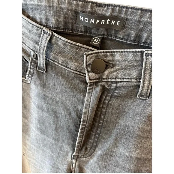 Monfrère Greyson Distressed Black Skinny Jeans 32x32
